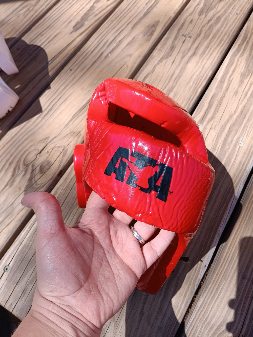 Red Protective Headgear for VR & AR Accessories